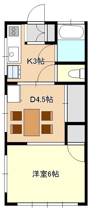 ハイツたちばな  203号室 間取り