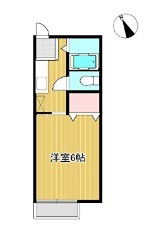 ビーライン下溝１号館 105号室 間取り