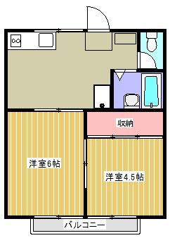 グリーンハイツ 202号室 間取り