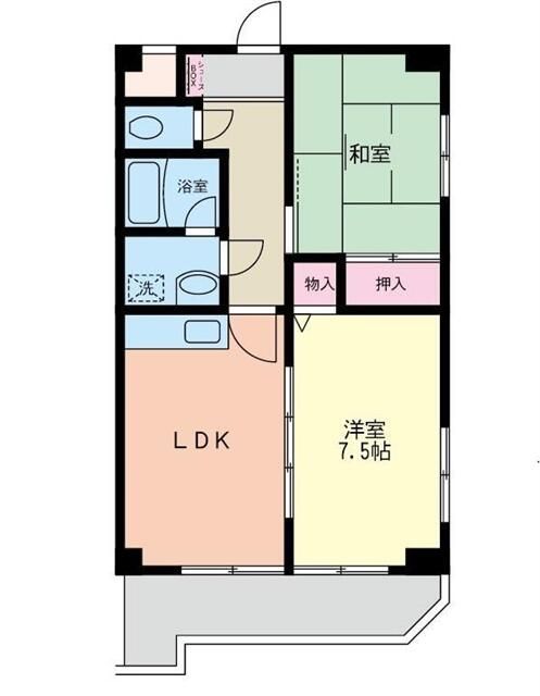パインヒルズ 201号室 間取り