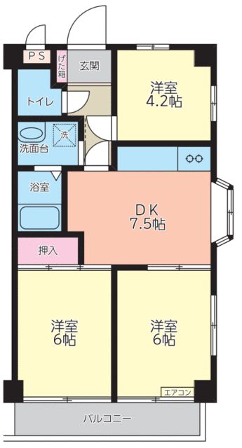 リブレさがみ野 302号室 間取り