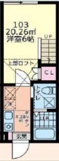 ル・クレージュ 103号室 間取り