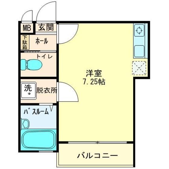 ロッシェル二番館 1号室 間取り