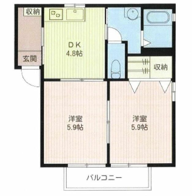 ルミエールみなみ野 0102号室 間取り