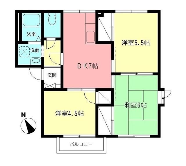 アンバービレッジＮ 202号室 間取り