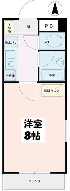 フェンテ多摩 201号室 間取り