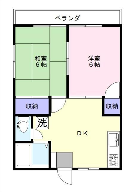 ラークタカ共和Ｂ 203号室 間取り