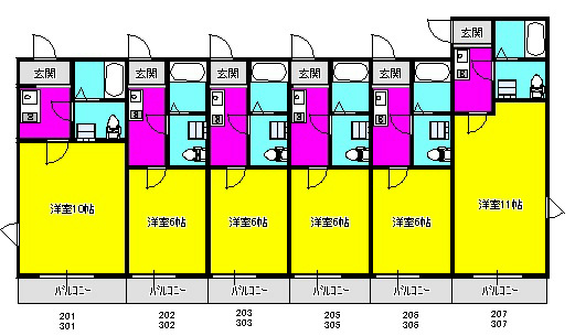 スタツィオーネ  202号室 間取り