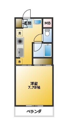 C's 16 HIRAKATA 403号室 間取り