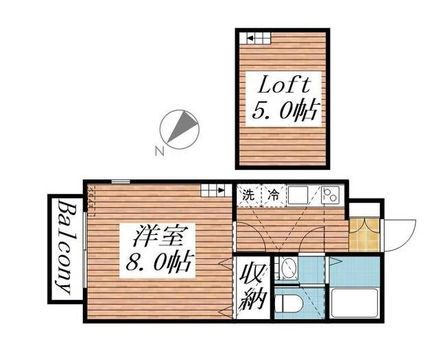 リブレア淵野辺 205号室 間取り