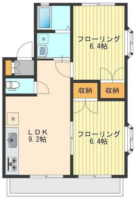 メゾンアライ片倉 201号室 間取り
