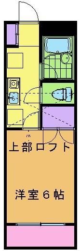 アプリコットハイムＢ ２階部分号室 間取り