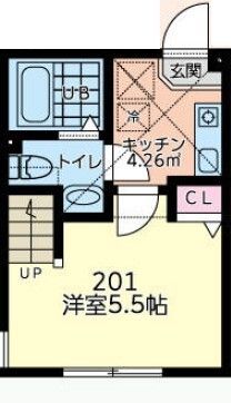 ゼクス橋本 201号室 間取り