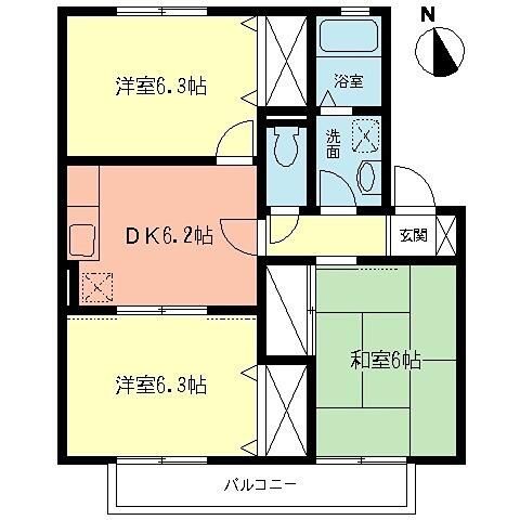 グランド・ソレーユ 202号室 間取り