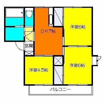 グリーンヒル橋本Ａ 102号室 間取り