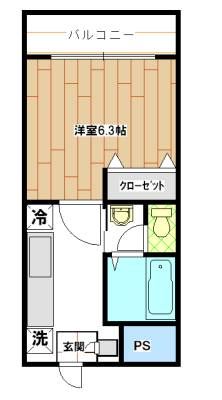 ドルチェ 102号室 間取り
