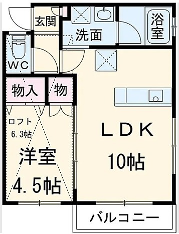 Advantage 201号室 間取り
