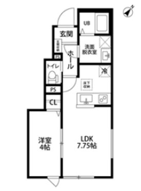 リーブルファイン相模原共和Ⅱ 103号室 間取り