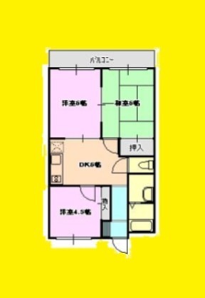 グリーンアベニュー2号棟 205号室 間取り
