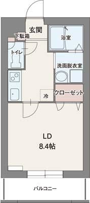 クレマチス 104号室 間取り