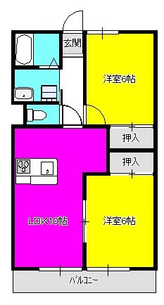 モンシャトーイズミ 203号室 間取り