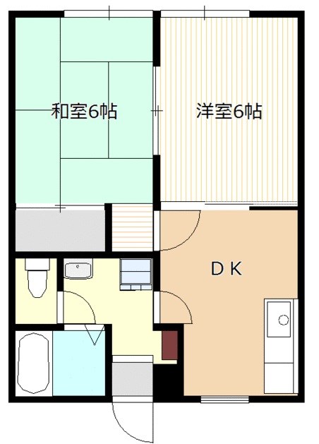 第2クボコーポ 102号室 間取り