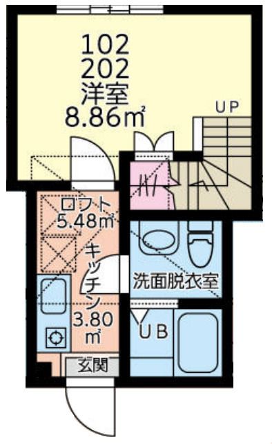 ベルジュエール町田 202号室 間取り