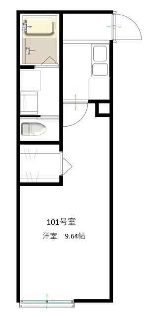 ニューゲート橋本 101号室 間取り