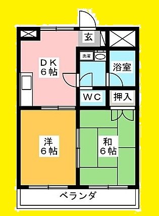 レールサイドヒルズ 206号室 間取り