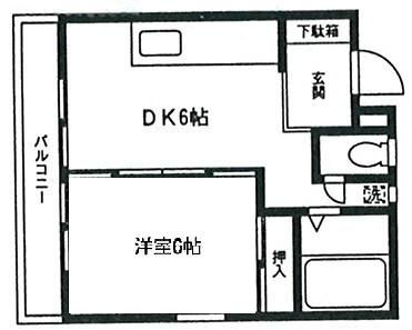 ブリック上溝 403号室 間取り