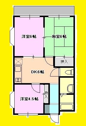 グリーンアベニュー　2号棟  106号室 間取り