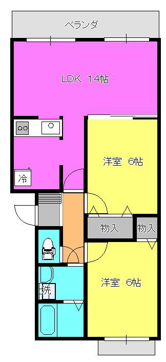 グッドリバーガーデン 102号室 間取り