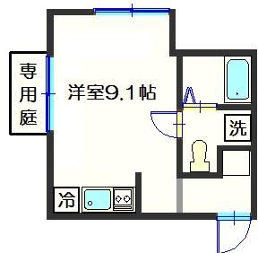 アパートメント　ブラウニー B号室 間取り