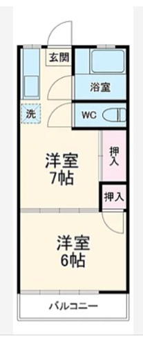 岡本荘 201号室 間取り