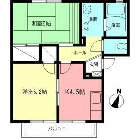 エレガンスハイム 203号室 間取り