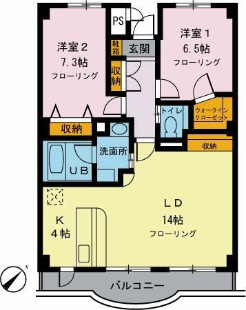 メロディーア 303号室 間取り