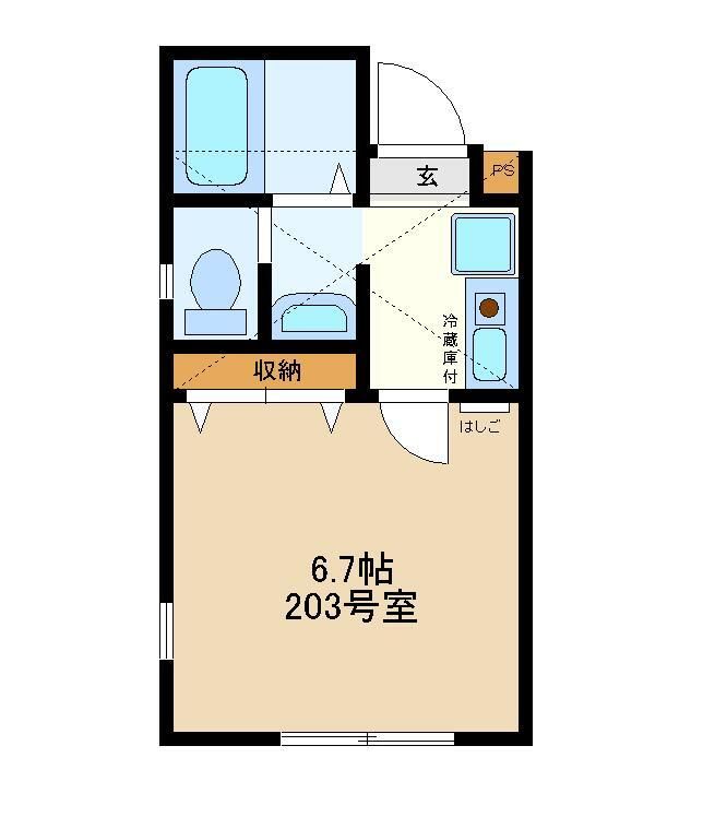 シティハイツ共和A 203号室 間取り