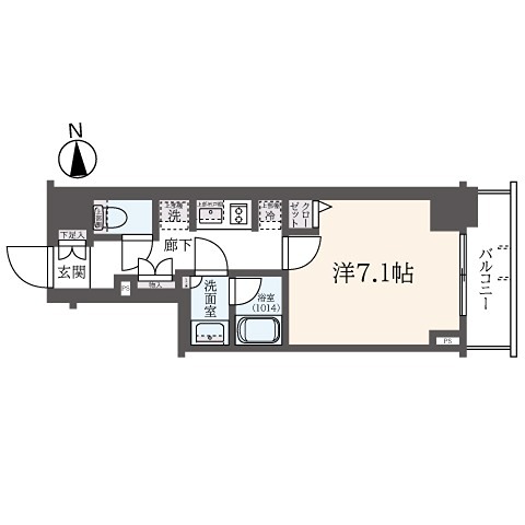 グレーシアフィット羽沢横浜国大  702号室 間取り