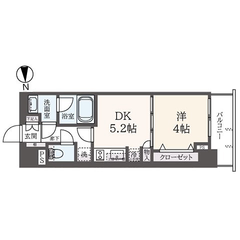グレーシアフィット羽沢横浜国大  507号室 間取り