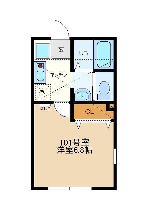 リヴェール 101号室 間取り