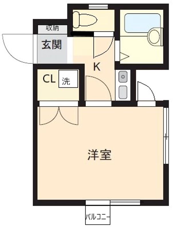 ロイヤルハイツ中川 402号室 間取り