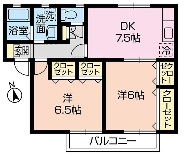 サニードエル大島Ⅰ 102号室 間取り