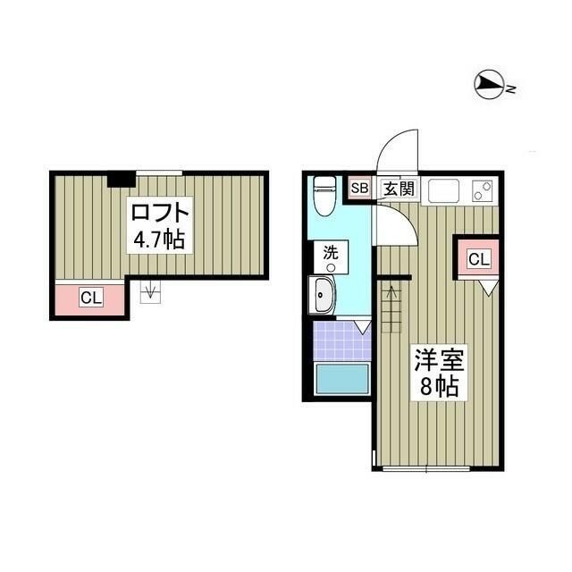 ＳＴＡＲ　ＣＬＯＵＤ矢部 205号室 間取り