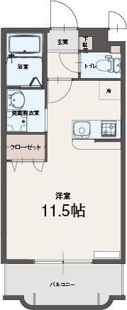 ブルックス　エトワール 103号室 間取り