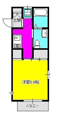 Flower Court　-フラワーコート- 105号室 間取り