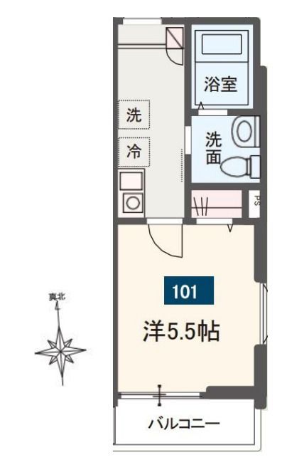 MELDIA清新4丁目 101号室 間取り