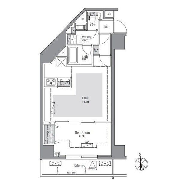 ラグゼナ八王子南町 501号室 間取り