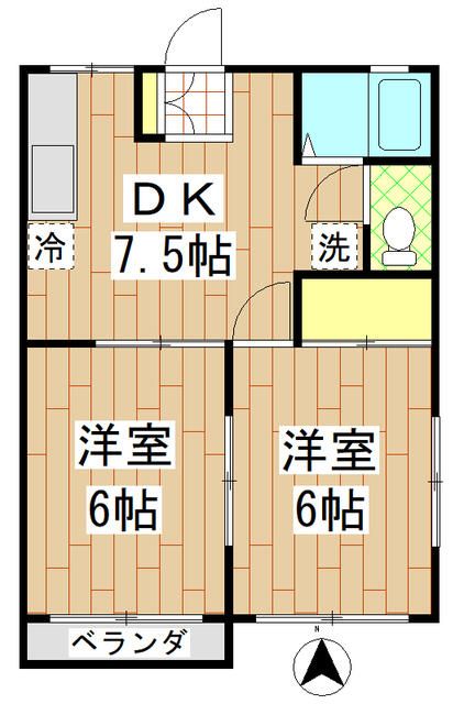 パストラル元橋本 201号室 間取り