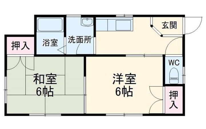 コーポ田辺Ⅱ 1B号室 間取り