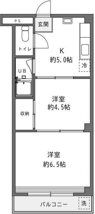 西東ハイツ南野 203号室 間取り